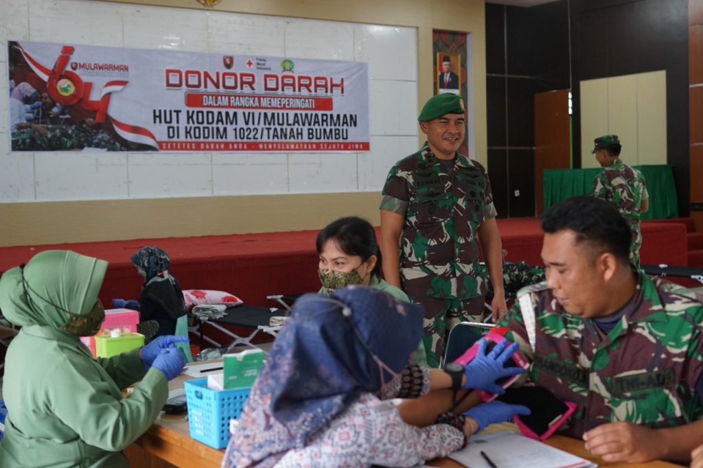 Peringati Hut Kodam Vi Mulawarman Kodim Tnb Gelar Donor Darah